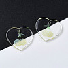 Transparent Resin Pendants RESI-N030-002B-4