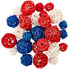 32Pcs 9 Styles Wicker Rattan Balls AJEW-SC0004-29-1