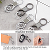 4Pcs 2 Colors Iron and Alloy Carabiner Keychain Clasps with 2Pcs Key Rings IFIN-AR0001-22-4