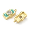 Brass Pave Cubic Zirconia Pendants KK-S338-12G-B-2