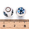Christmas Opaque Glass Beads X-EGLA-R113-01F-2