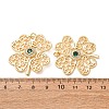 Brass Micro Pave Cubic Zirconia Pendants CU-CBA2F11-20A-G-3