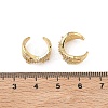 C-Shaped Brass Micro Pave Clear Cubic Zirconia Cuff Earrings EJEW-L316-01G-05-5