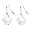 Plastic Pearl Butterfly Dangle Earrings EJEW-JE05028-04-1