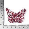 Butterfly Shaped Handmade Polymer Clay Rhinestone Beads CLAY-T023-23B-3