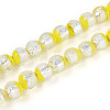 Luminous Handmade Lampwork Silver Foil Beads Strand FOIL-N029-03B-1