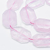 Natural Rose Quartz Beads Strands G-G745-24-3