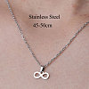 201 Stainless Steel Infinity Pendant Necklace NJEW-OY001-13-3