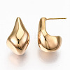 Brass Half Hoop Earrings KK-R117-039-NF-3