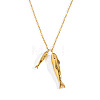 Ocean 304 Stainless Steel Double Fish Pendant Necklaces for Women WI5548-5