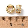 Long-Lasting Plated Brass Micro Pave Clear Cubic Zirconia Beads KK-K381-18A-G02-2