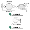 100Pcs 304 Stainless Steel Cabochon Connector Settings STAS-UN0039-28B-5