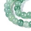Ombre Effect Dyed Crackle Glass Beads Strands GLAA-Q106-01A-B04-4