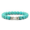 Blue turquoise alloy dumbbell jewelry bracelet for men's high-end and versatile accessories GK5142-20-1