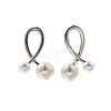 304 Stainless Steel Stud Earrings EJEW-C133-01P-2