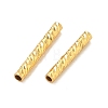 Brass Textured Tube Beads KK-H532-01C-G-2