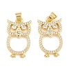 Brass Micro Pave Cubic Zirconia Pendants KK-C162-079G-02-1