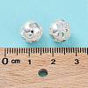 Rack Plating Brass Micro Pave Clear Cubic Zirconia Beads KK-B078-10A-S-3