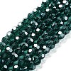 Electroplate Transparent Glass Beads Strands EGLA-A035-T6mm-A18-1