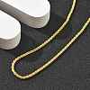 Brass Sterling Silver Chains Necklaces for Women NJEW-D302-25G-2