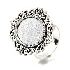 Vintage Adjustable Iron Finger Ring Components Alloy Cabochon Bezel Settings LS-X-PALLOY-Q300-09AS-NR-1