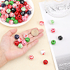 120Pcs 10 Colors Spray Painted Wood Beads WOOD-CA0001-64-2