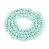AB Color Plated Opaque Glass Rondelle Beads Strands EGLA-T029-4mm-09H-2