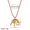 304 Stainless Steel Pendant Twisted Cotton Cord Necklaces for Women FS-WGC34B2-01-2