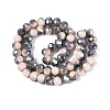 Electroplate Opaque Glass Beads Strands EGLA-A034-P8mm-S20-2