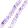 Faceted Rondelle Dyed Natural White Jade Bead Strands G-D073-01G-1