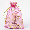 Heart Printed Organza Bags OP-R022-13x18-08-1