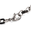 201 Stainless Steel Cable Chain Bracelets BJEW-B078-63EBP-3