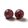 Halloween Printed Spider Webs Colored Wood European Beads X1-WOOD-K007-04E-3