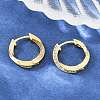 Brass Micro Pave Cubic Zirconia Hoop Earrings KK-CBAD104-04G-E-2