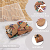  16Pcs 8 Colors Transparent Resin & Walnut Wood Pendants RESI-TA0002-16-14