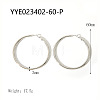 Stylish 304 Stainless Steel Big Hoop Earrings NA7733-9-1