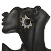 Glass Beaded Hoop Earrings EJEW-MZ00750-01-2