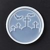 DIY Halloween Tombstone Pattern Cup Mat Silicone Molds DIY-E055-16-4