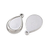 304 Stainless Steel Pendant Cabochon Settings STAS-L303-31P-2