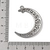 Tibetan Style Alloy Hollow Moon Links LS-TIBEP-5312-B-FF-3