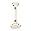 Cherry Quartz Glass Brass Face Massager MRMJ-G009-09G-1