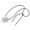 Summer Beach 304 Stainless Steel Coral Shape Pendant Adjustable Black Waxed Cord Necklaces for Women SA-CBAFEB5-04P-4