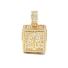 Brass Micro Pave Cubic Zirconia Pendants KK-F919-10C-G-1