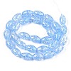 Transparent Crackle Glass Beads Strands GLAA-S192-B-010C-2