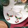 Alloy Enamel Dangle Earrings EJEW-JE06144-2