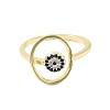 Brass Micro Pave Cubic Zirconia Rings RJEW-S402-04G-3