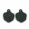 Spray Painted Alloy Enamel Pendants ENAM-N055-032-B02-NR-2