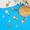 8Pcs Brass Tie Clip Cabochon Settings KK-GO0002-43G-4