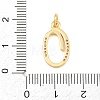 Brass Micro Pave Clear Cubic Zirconia Pendants CU-CBA7939-01O-G-3