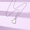 304 Stainless Steel Heart Pendant Cable Chain Necklaces for Men Women NJEW-K308-02C-P-2